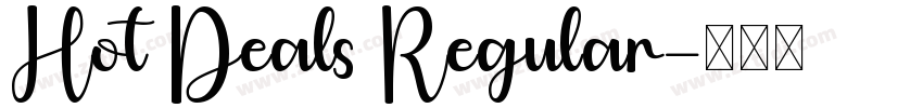 Hot Deals Regular字体转换